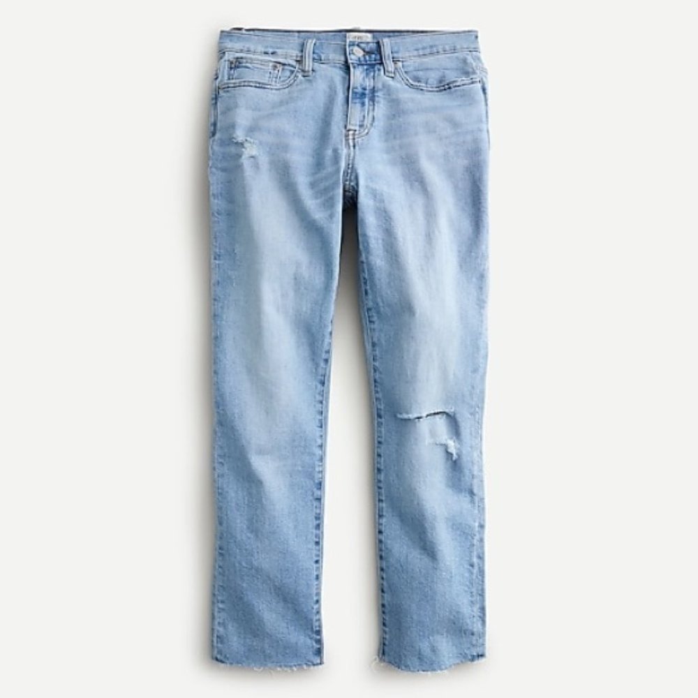 Jcrew Petite ripped slim boyfriend jean
